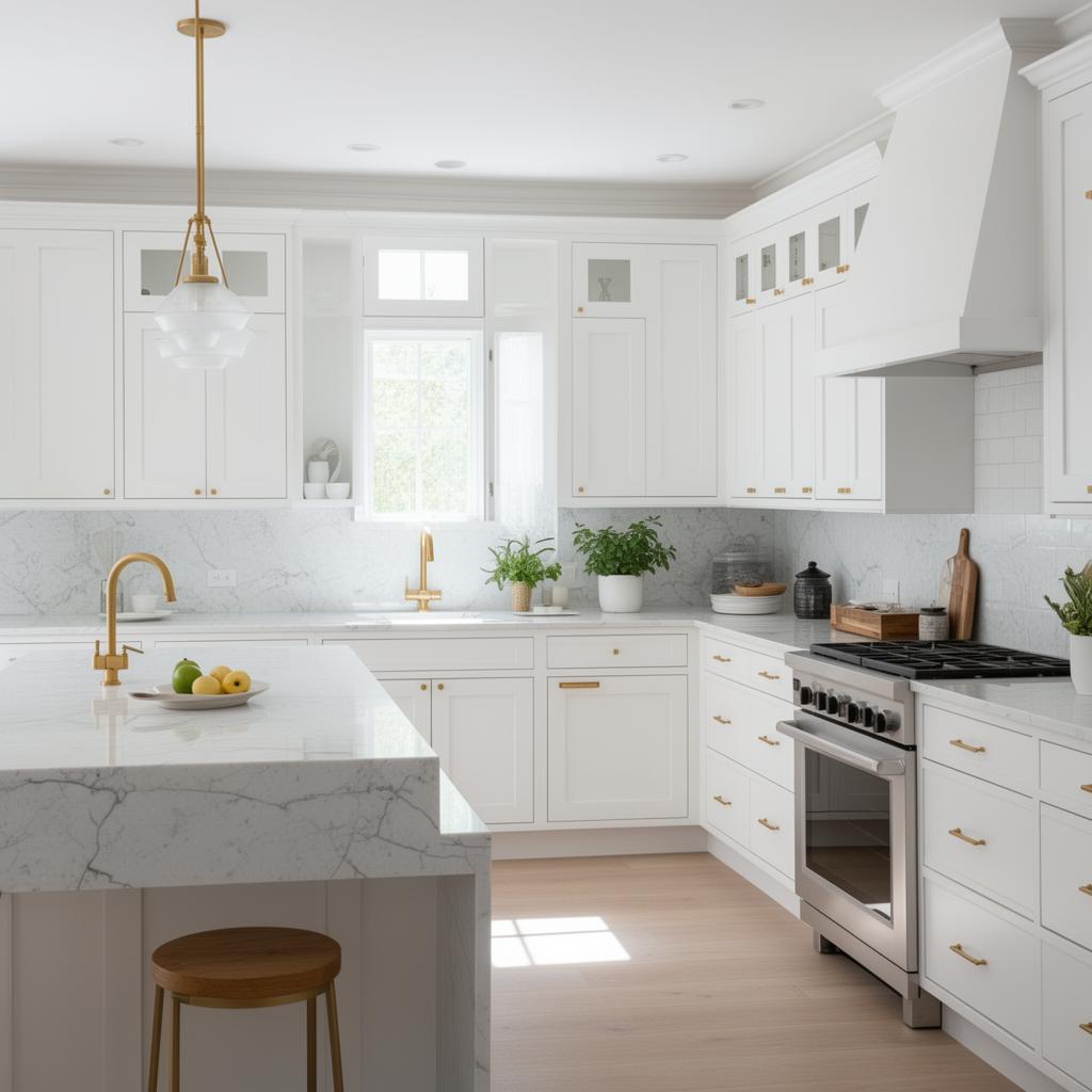 Marble & Brass Kitchen